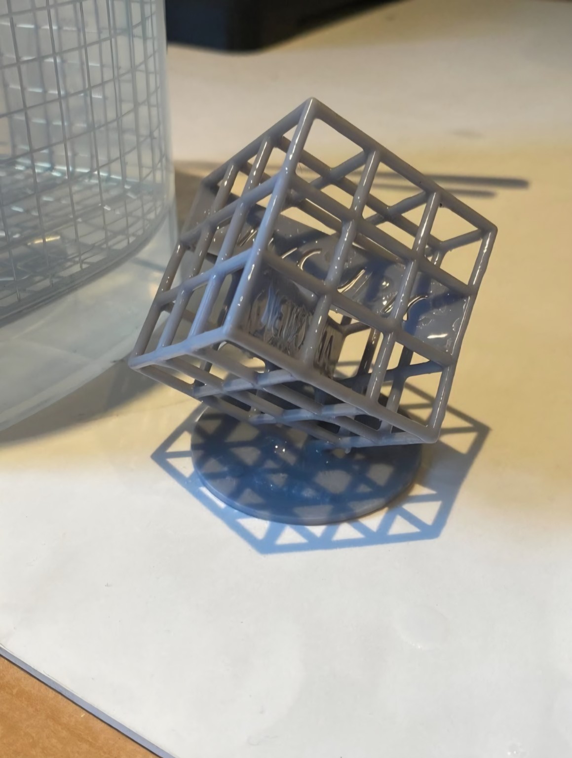 3D printed lattice cube