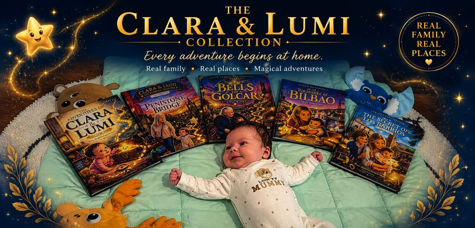 Clara with Clara and Lumi hardback books