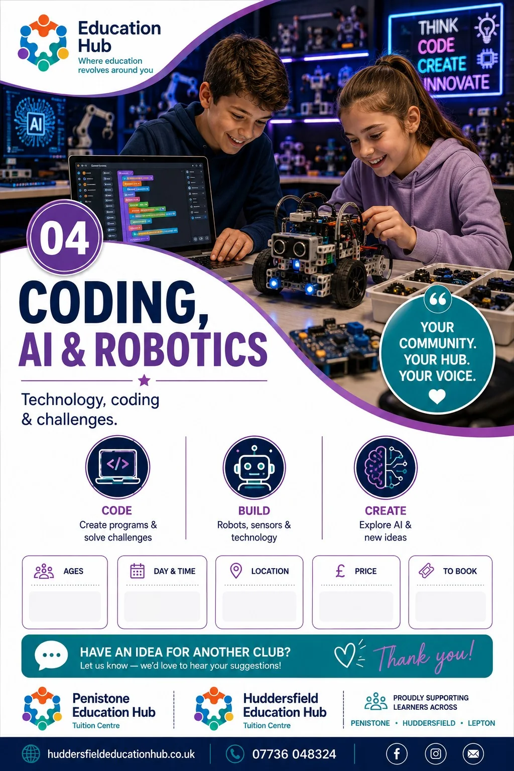Coding, AI and Robotics